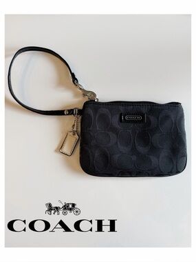 Brand New Vintage Coach Black Wristlet